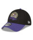 Фото #4 товара Men's Black, Purple Baltimore Ravens 2022 Salute To Service 39THIRTY Flex Hat