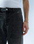 Фото #10 товара ASOS DESIGN baggy carpenter jeans with panel detailing in washed black