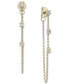 Фото #4 товара Diamond Long Chain Earrings (1/6 ct. t.w.) in 10k Yellow Gold