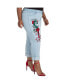 Фото #3 товара Women's Plus Size Curvy Fit Light Wash Dragon Embroidered Boyfriend Jeans
