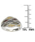 ფოტო #2 პროდუქტის Suzy Levian Sterling Silver Cubic Zirconia Multi-Color Wave Ring