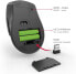 Hama Maus kabellos für Linkshänder ergonomisch (Linkshänder-Maus ohne Kabel, Wireless Funkmaus, USB Empfänger, vertikal, 800-1600 dpi, 3 Tasten inkl. Browser-Tasten, 2,4 GHz) schwarz