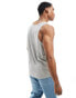 ASOS DESIGN 2 pack vests in navy and grey marl