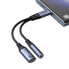 Фото #2 товара 2w1 Adapter przejściówka ładowarka + słuchawki USB-C do USB-C / mini jack 3.5mm czarny