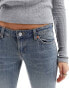 Weekday Nova low waist slim bootcut jeans in trove blue