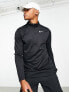 Фото #1 товара Nike Running Pacer half zip sweat in black