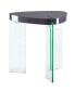 Фото #2 товара Noland End Table, Gray High Gloss & Clear Glass (1Set/2Ctn)