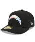 Фото #1 товара Men's Black Los Angeles Chargers 2023 NFL Crucial Catch Low Profile 59FIFTY Fitted Hat
