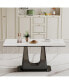 Sintered Stone Composite Glass Top Dining Table