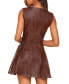 ფოტო #2 პროდუქტის Women's Croc-Embossed Mini Dress