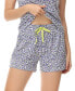Women's Printed Short Sleeve Top with Shorts Pajama Set, 2-Piece