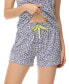 ფოტო #3 პროდუქტის Women's Printed Short Sleeve Top with Shorts Pajama Set, 2-Piece