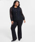 Фото #4 товара Plus Size Lace Blouse, Created for Macy's