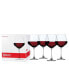 Style Burgundy Wine Glasses, Set of 4, 22.6 Oz