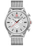 Фото #1 товара Мужские наручные часы с серебряным браслетом Swiss Military Hanowa 06-3332.04.001 Chrono Classic II 45mm 10ATM