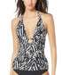 Фото #3 товара Women's Animal-Print O-Ring Tankini Top