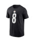 Фото #3 товара Men's Kenny Pickett Black Pittsburgh Steelers Player Name and Number T-shirt