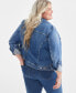 Фото #2 товара Plus Size Classic Denim Jacket, Created for Macy's