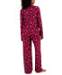 ფოტო #2 პროდუქტის Women's Supersoft Notched-Collar Pajamas Set, Created for Macy's