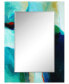 Фото #1 товара Reverse Printed Tempered Art Glass with Rectangular Beveled Mirror Wall Decor - 48" x 36''