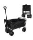 100L Collapsible Folding Beach Wagon Cart with 220Lbs Large Capacity, Wagons Carts Heavy Duty Foldable with Big Wheels for Sand, Garden, Camping