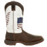 Фото #1 товара Durango Durango Distressed Flag Embroidery Western Mens Brown, White Casual Boo