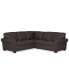 Фото #2 товара Orid 2-Pc. "L"-Shaped Leather Roll Arm Sectional , Created for Macy's