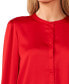 ფოტო #3 პროდუქტის Women's Long Sleeve Crew Neck Button-Up Blouse