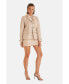 ფოტო #8 პროდუქტის Women's Genuine Leather Jacket Safari Beige