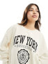 ONLY new york slogan sweatshirt in stone