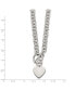 ფოტო #2 პროდუქტის Polished Heart Toggle on a 18 inch Open Link Chain Necklace