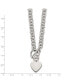 Фото #2 товара Chisel polished Heart Toggle on a 18 inch Open Link Chain Necklace