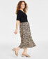 ფოტო #2 პროდუქტის Women's Pleated A-Line Midi Skirt, Created for Macy's