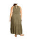 ფოტო #2 პროდუქტის Plus Size Stacey Halter Neck Maxi Dress