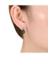 Sterling Silver Green Cubic Zirconia Pear Teardrop Earrings