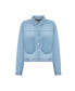 ფოტო #4 პროდუქტის Women's Studded Jean Jacket