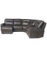 CLOSEOUT! Blairemoore 5-Pc. Leather Power Chaise Sectional with 1 USB Console and 2 Power Recliners, Created for Macy's