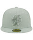 ფოტო #2 პროდუქტის Men's Light Green Portland Trail Blazers Sage Color Pack 59FIFTY Fitted Hat