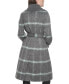 Фото #3 товара DKNY Women's Knit-Collar Belted Wrap Coat Charcoal Grey L