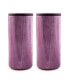 Фото #1 товара Insulated Garnet Pink Geode Slim Can Coolers, 2 Pack