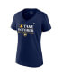 Фото #3 товара Women's Navy Milwaukee Brewers 2023 Postseason Locker Room V-Neck T-shirt