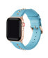 Фото #2 товара Skyler Teal Genuine Leather and Stud Band for Apple Watch, 38mm-40mm