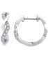 ფოტო #1 პროდუქტის Diamond Twist Hoop Earrings (1/5 ct. t.w.) in 14k White Gold