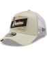 Men's Khaki, White Las Vegas Raiders Happy Camper A-Frame Trucker 9FORTY Snapback Hat