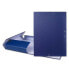 Фото #1 товара Папка проектная Liderpapel ворсистая спина 70 мм синяя из картона