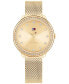 ფოტო #1 პროდუქტის Women's Quartz Gold-Tone Stainless Steel Mesh Watch 32mm