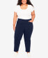 Фото #3 товара Plus Size Super Stretch Crop High Rise Pant