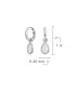 ფოტო #3 პროდუქტის Classic Cocktail Wedding Party Small 2 CTW Blue Aquamarine Halo Pear Shaped Teardrop Huggie Earrings Latch Hinge Back Hinge Back Sterling Silver