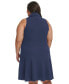Plus Size Sleeveless Fit & Flare Blazer Dress