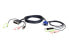 Фото #2 товара ATEN VGA USB to DVI KVM Cable 3m - 3 m - USB - VGA - Black - Blue - Green - Pink - DVI - Male